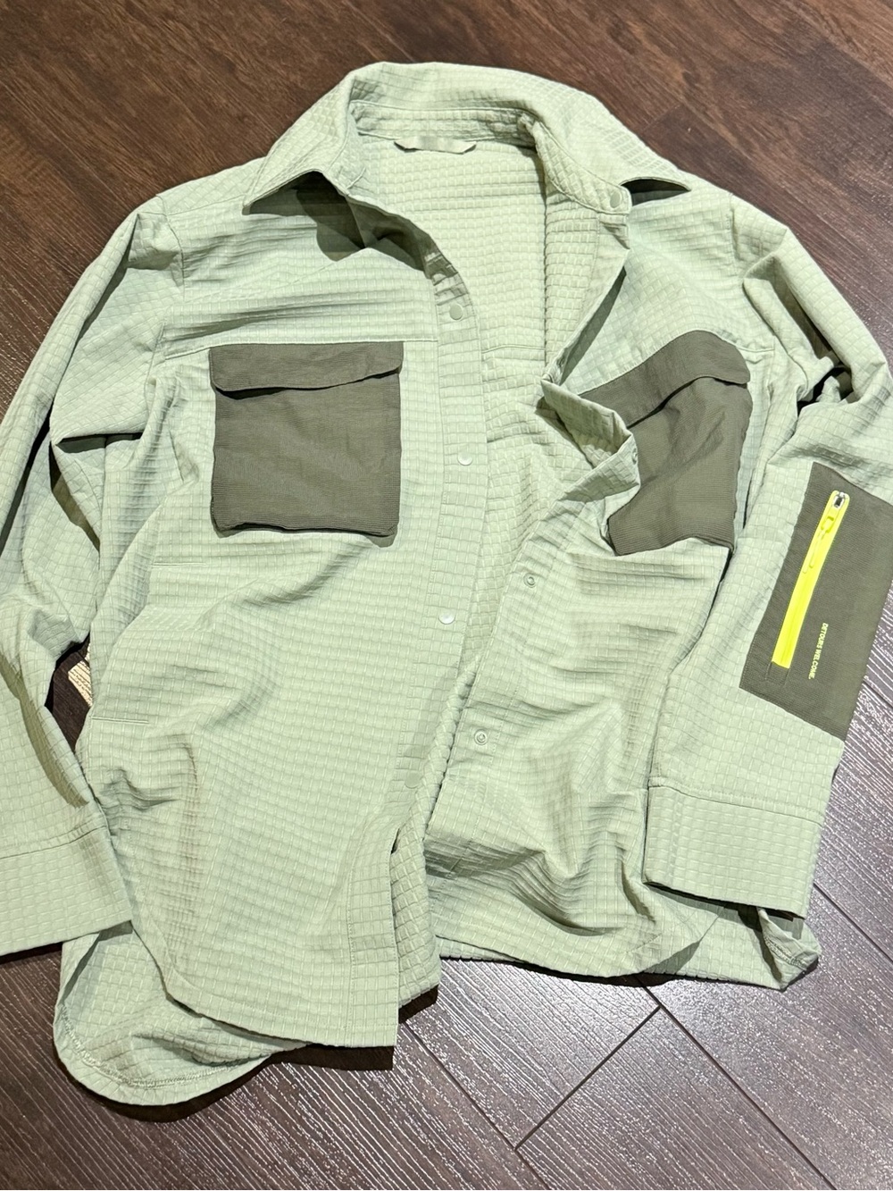 Lululemon Grid Fleece Hiking Overshirt Women’s Size 6 Oversized Fit Green